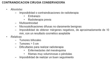 Figura: Indicaciones de mastectomia total.